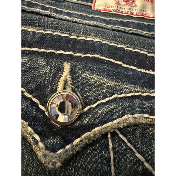 True Religion Disco Billy Big T Jeans with Crystals - Sz 29 - Picture 3 of 15